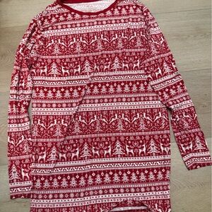 Little Sleepies Red and White Holiday Pajama Top